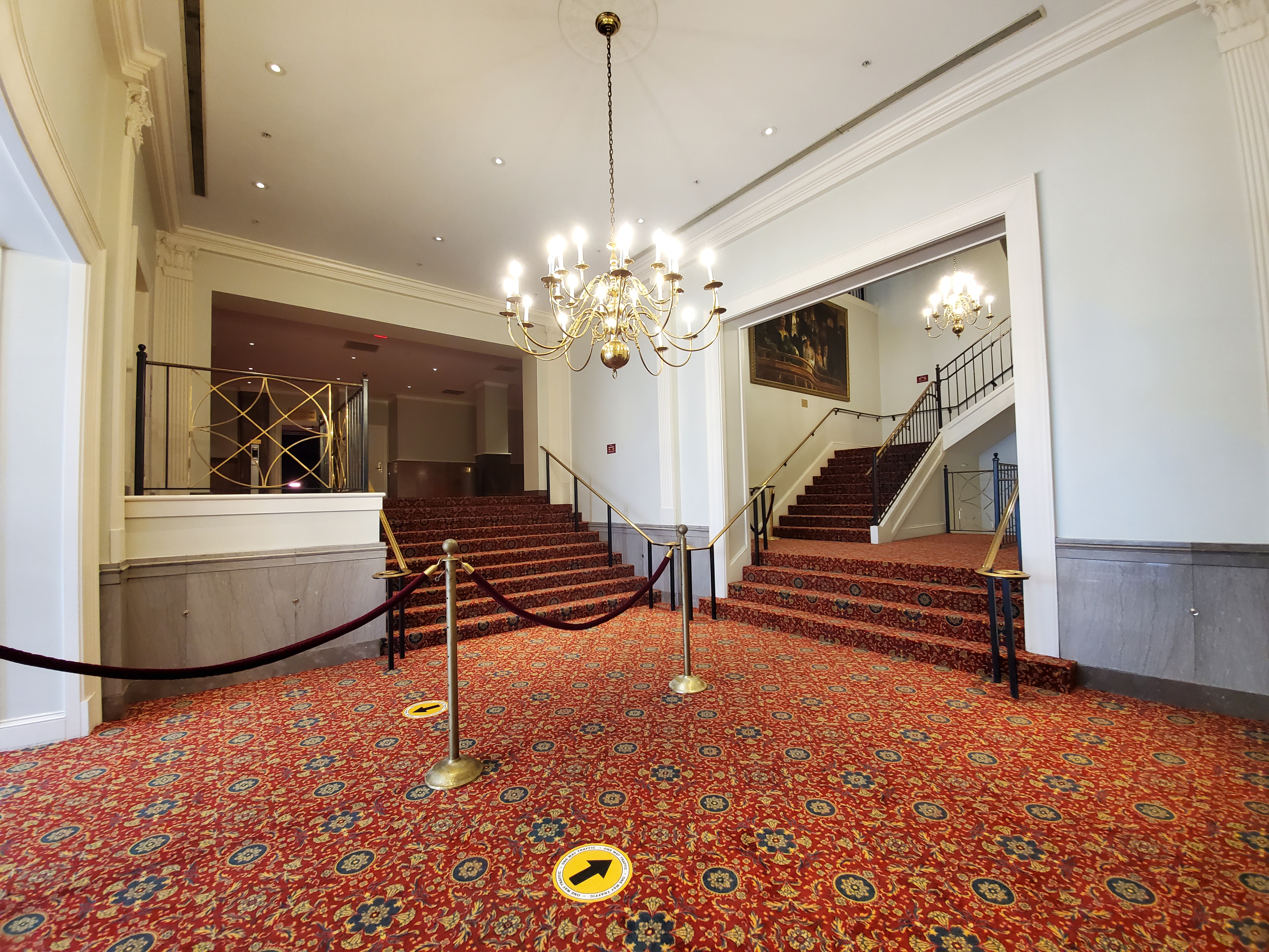 Main Lobby view of staircases